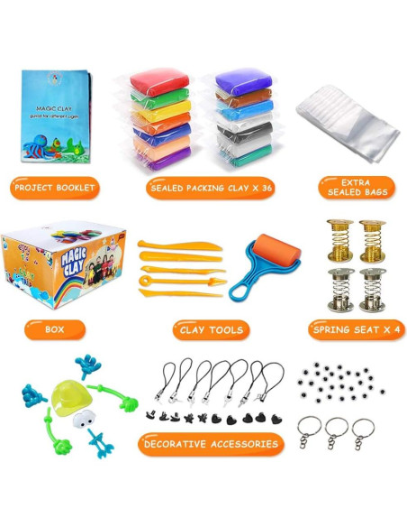 Kit de Arcilla Modeladora ESSENSON - 36 Colores Mágicos