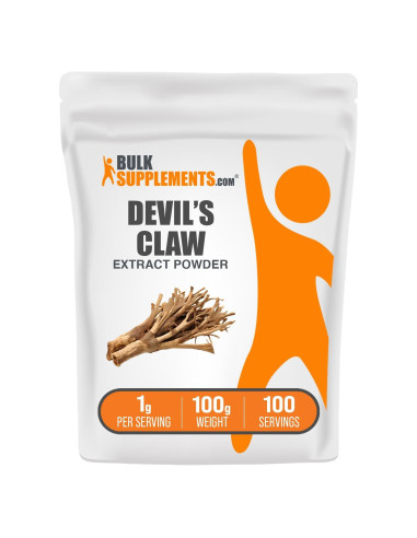 Polvo de Extracto de Garra del Diablo BulkSupplements 100g Vegano