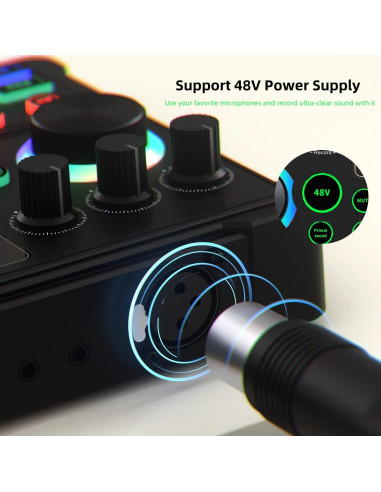 Paquete de Podcast SKTOME M300-ZM01 Micrófono XLR 48V