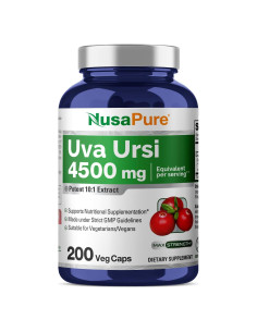 NusaPure Uva Ursi 450mg Extracto 10:1 200 Cápsulas Vegetarianas