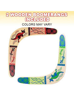 Boomerang de Madera ArtCreativity Set de 2 para Niños 2