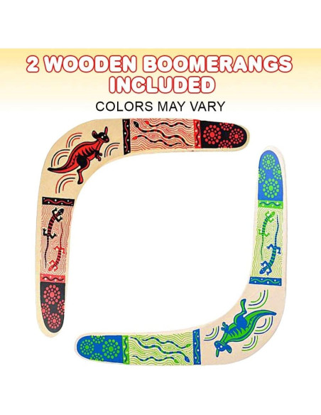 Boomerang de Madera ArtCreativity Set de 2 para Niños