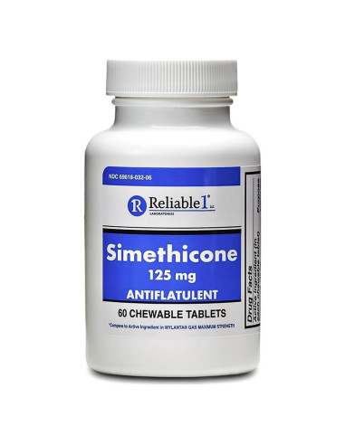 Tabletas Masticables Simeticona 125mg Reliable 1 - 60 Unidades