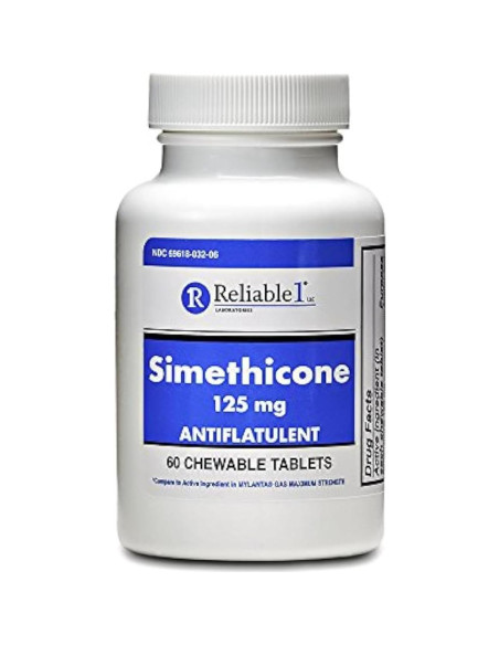 Tabletas Masticables Simeticona 125mg Reliable 1 - 60 Unidades