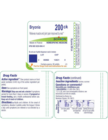 Boiron Bryonia 200Ck Homeopatía Dolor Muscular 80 Gránulos