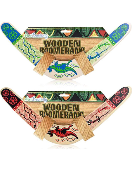 Boomerang de Madera ArtCreativity Set de 2 para Niños