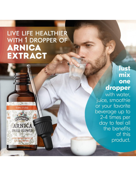 Tintura de Árnica Orgánica Florida Herbs 60 ml Suplemento Herbal