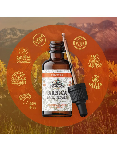 Tintura de Árnica Orgánica Florida Herbs 60 ml Suplemento Herbal