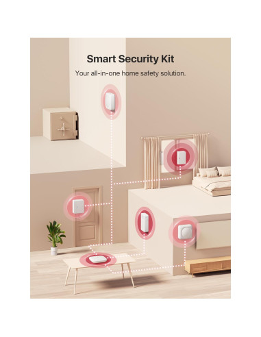 Sistema de Seguridad Inalámbrico X-Sense AS05, 5 Piezas