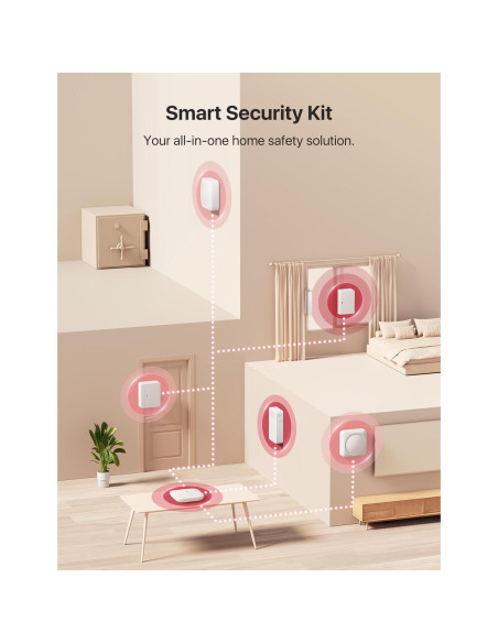 Sistema de Seguridad Inalámbrico X-Sense AS05, 5 Piezas