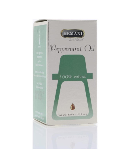 Aceite Esencial de Menta Hemani 40 ML - 100% Puro para Aromaterapia
