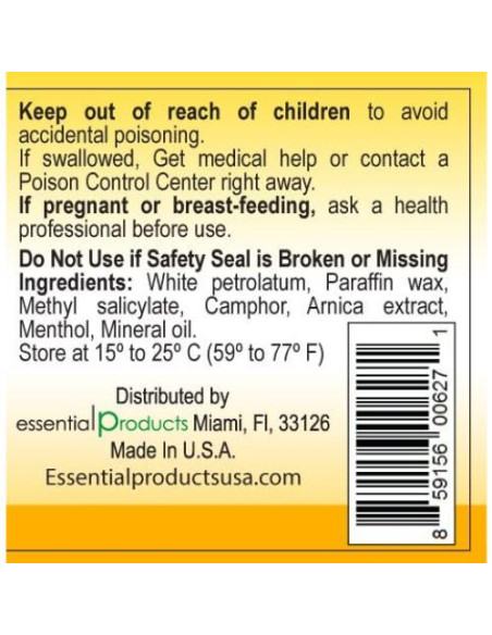 Arnica Montana 500mg 100 Cápsulas + Ungüento 60g Essential Products