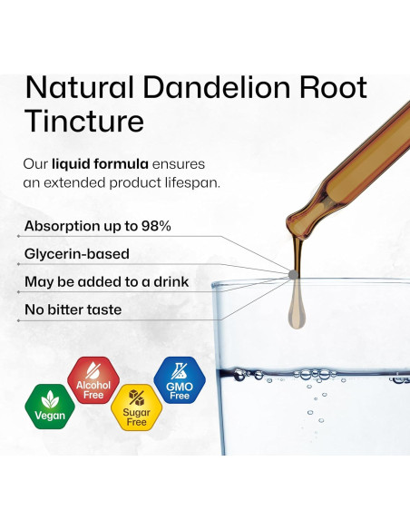 Extracto de Raíz de Diente de León BioKrauter 59.15 ml - Vegano y Sin Alcohol
