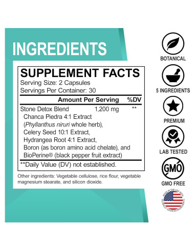 Cápsulas Detox de Chanca Piedra Dr. Bo - 60 Unidades