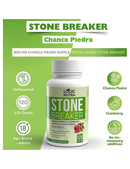 Chanca Piedra Logic Nutra 120 Tabletas 800 mg - Rompe Piedras Renales