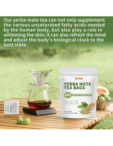 Té de Yerba Mate Naturals 30 Bolsitas Ecológicas 100% Argentina