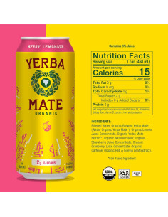 Yerba Mate Orgánica Guayakí Limonada Frutos Rojos 12x450ml 2
