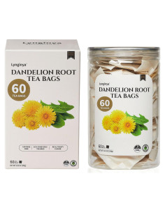 Té de raíz de diente de león Lynginya - 60 bolsas - Sin cafeína