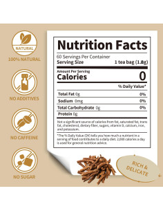 Té de raíz de diente de león Lynginya - 60 bolsas - Sin cafeína 2