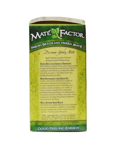 Yerba Mate El Factor Mate Orgánico Energizante 24 Bolsas 83.5g