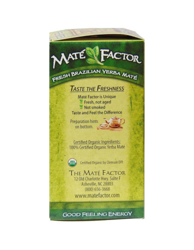 Yerba Mate El Factor Mate Orgánico Energizante 24 Bolsas 83.5g