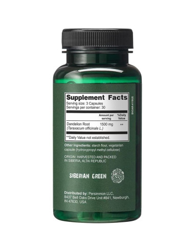Suplemento Diente de León Best Value Organic 90 Cápsulas 1500mg