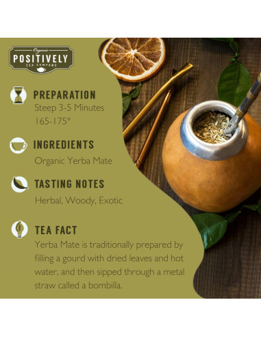 Té Orgánico Yerba Mate Positivamente - 20 Bolsitas