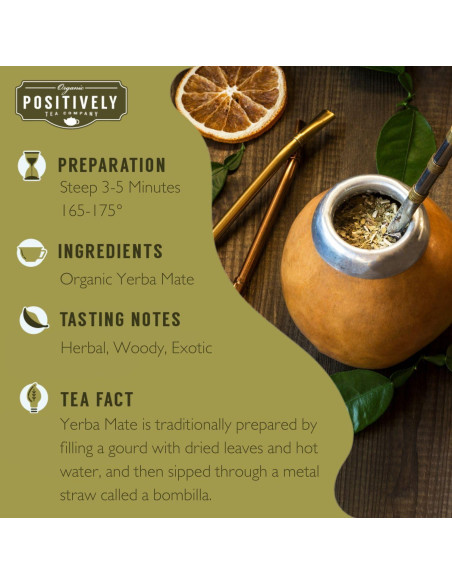 Té Orgánico Yerba Mate Positivamente - 20 Bolsitas Té Orgánico Yerba Mate Positivamente - 20 Bolsitas