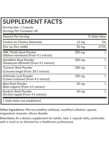 Fórmula Detox Hepática Futurebiotics 60 Cápsulas Vegetarianas