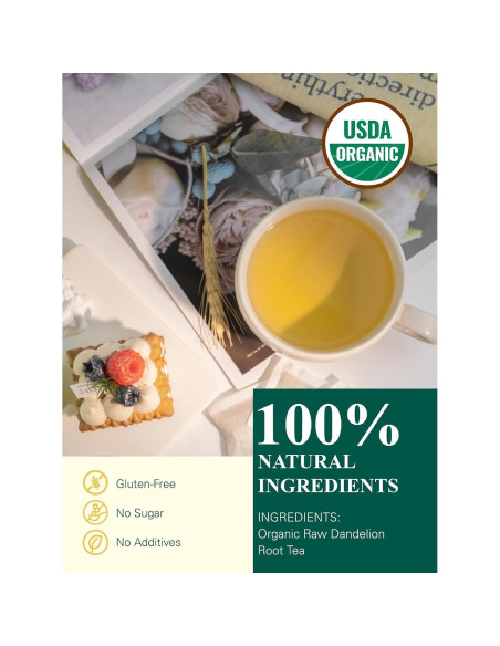Té de Raíz de Diente de León Orgánico GLDNT - 100 Bolsitas Té de Raíz de Diente de León Orgánico GLDNT - 100 Bolsitas