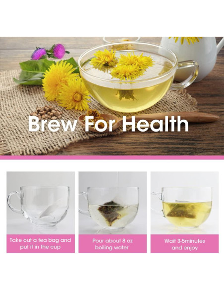 Té de hierbas premium iMATCHME 40 bolsas diente de león Té de hierbas premium iMATCHME 40 bolsas diente de león
