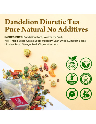 Té Diurético Orgánico Diente de León Laicuherb 21 Bolsitas