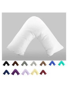 Funda de Almohada V TAOSON 100% Algodón 73x73+40cm Blanco