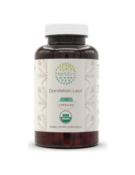 Cápsulas de Hoja de Diente de León Orgánico 120 Unidades 500 mg