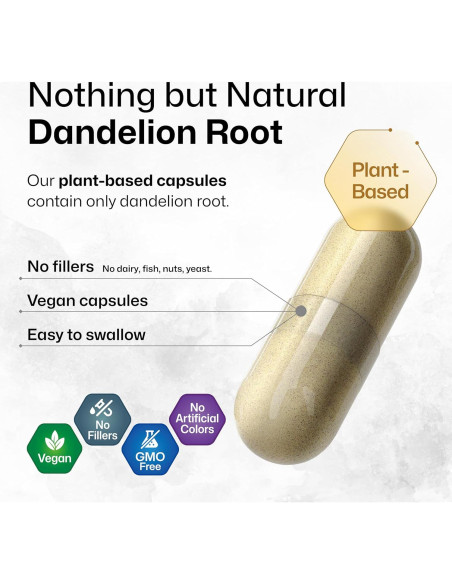 Suplemento Hepático BioKrauter: Diente de León 250 Cápsulas + 118 ml Tintura