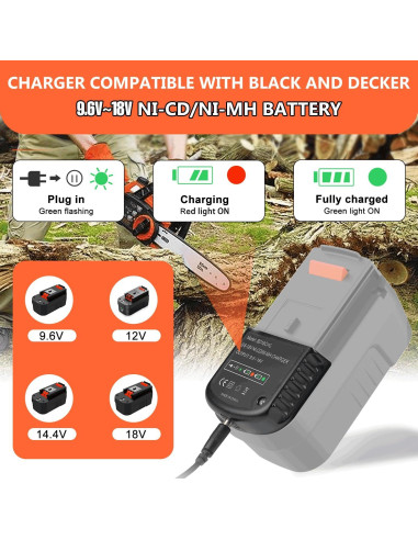 Paquete 2 Baterías Litio 18V 6.5Ah YABELLE para Black Decker