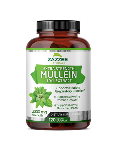 Extracto de Mullein Zazzee 3000 mg 120 Cápsulas Veganas