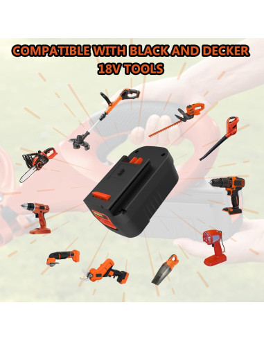 Paquete 2 Baterías Litio 18V 6.5Ah YABELLE para Black Decker