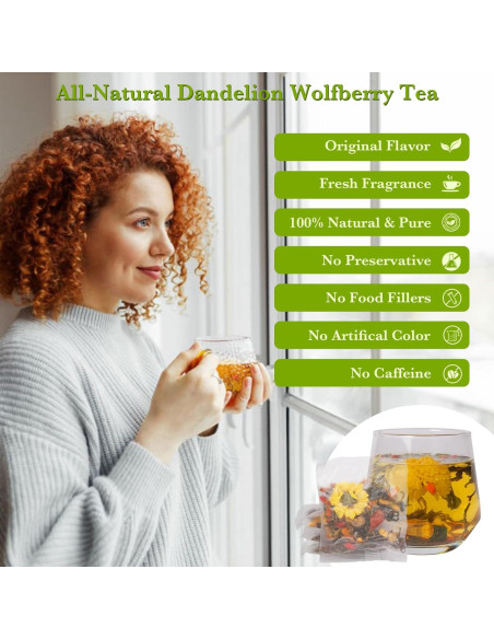 Té Orgánico de Diente de León y Goji DELEIFCG - 16 Bolsas Té Orgánico de Diente de León y Goji DELEIFCG - 16 Bolsas