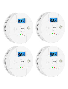 Detector de Humo y CO ARIKON 4-Pack Portátil Fácil Instalación