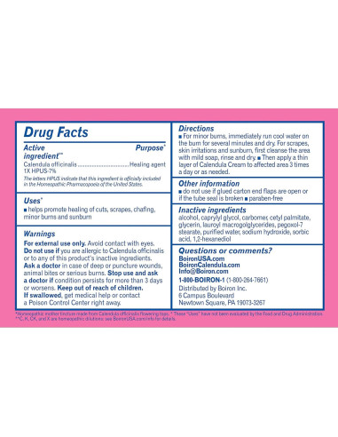 Crema de Caléndula Boiron 70.87g - Medicina Homeopática Piel