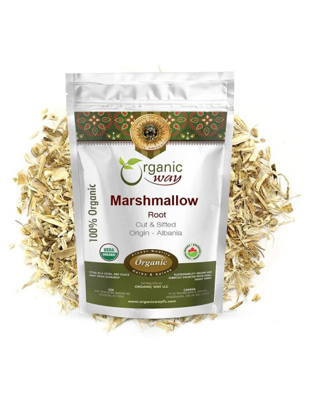 Raíz de Malvavisco Orgánica 113.4g - Organic Way - Certificado USDA