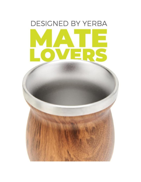 Conjunto de Mate BALIBETOV - Taza de Acero Inoxidable Doble Pared