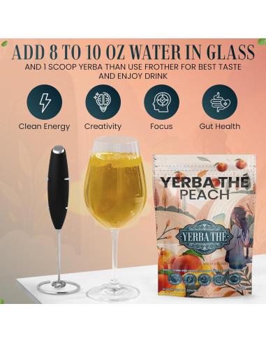 Polvo de Té de Yerba Mate Diosa Antigua 350g Sabor Durazno