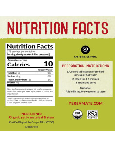 Té de Yerba Mate Orgánico EcoTeas 2.27 kg - Detox Natural 2