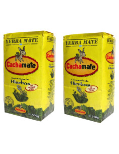 Yerba Mate CACHAMATE con Mezcla de Hierbas 500g - 2 Pack