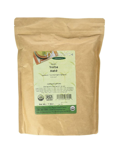 Yerba Mate Hoja Suelta Davidson 453g Orgánica Brasil