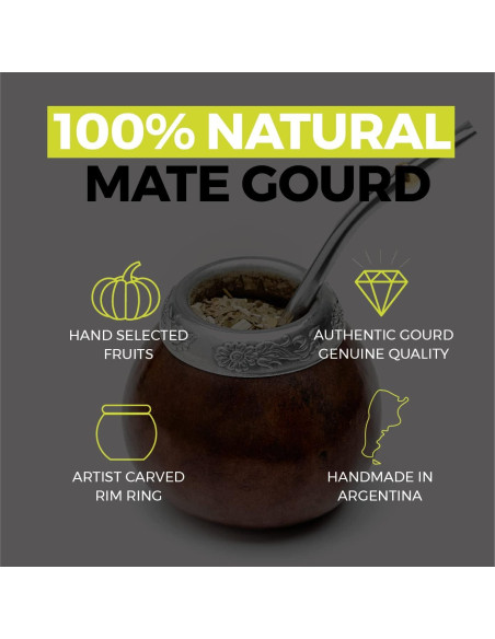 Juego de Calabash de Yerba Mate Balibetov - Hecho a Mano 200ml