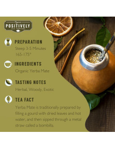 Té de Yerba Mate Orgánico Positivamente 454g Hoja Suelta 2