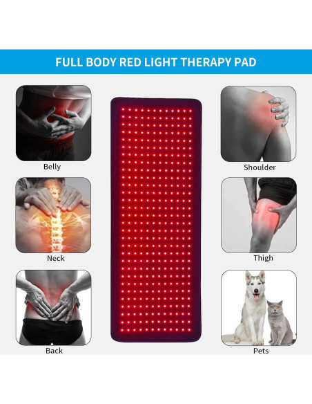 Almohadilla Terapia Luz LED Cabpay 80x30cm Alivio Dolor